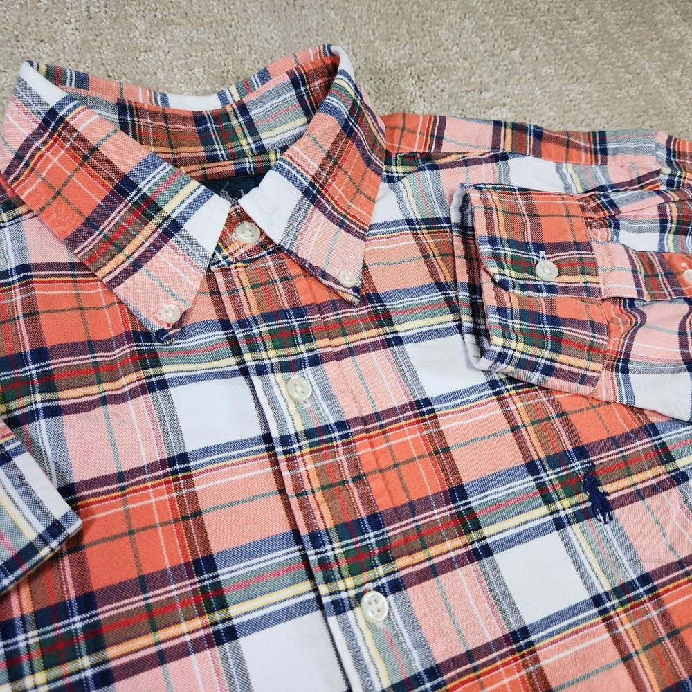 Polo Ralph Lauren Shirt Men Large Classic Fit Oxford Cloth Button Down OCBD